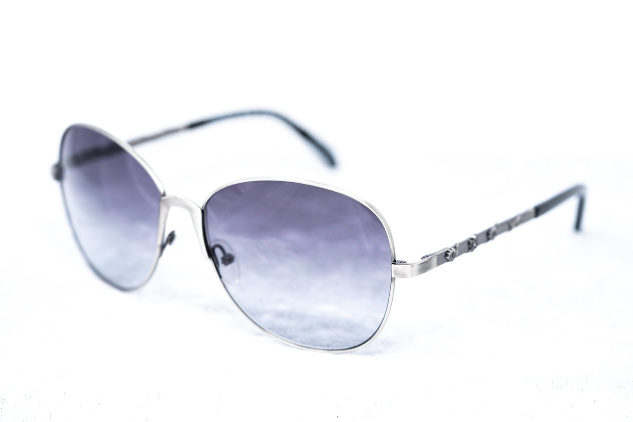 Buddhist Punk Sunglasses Rectangular Antique Silver With Grey Graduated Lenses 6BP3C3SILVER - Watches & Crystals