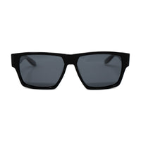 Thumbnail for Buddhist Punk Sunglasses Rectangular Black Print With Grey Lenses Category 3 7BP6C2BLACKPRINT - Watches & Crystals