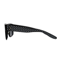 Thumbnail for Buddhist Punk Sunglasses Rectangular Black Print With Grey Lenses Category 3 7BP6C2BLACKPRINT - Watches & Crystals