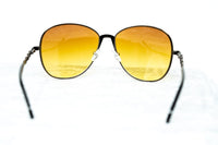 Thumbnail for Buddhist Punk Sunglasses Rectangular Gold With Orange Yellow Graduated Lenses 6BP3C1GOLD - Watches & Crystals