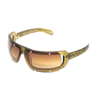 Thumbnail for Buddhist Punk Sunglasses Rectangular Khaki With Brown Graduated Lenses Category 2 6BP2C3KHAKI - Watches & Crystals