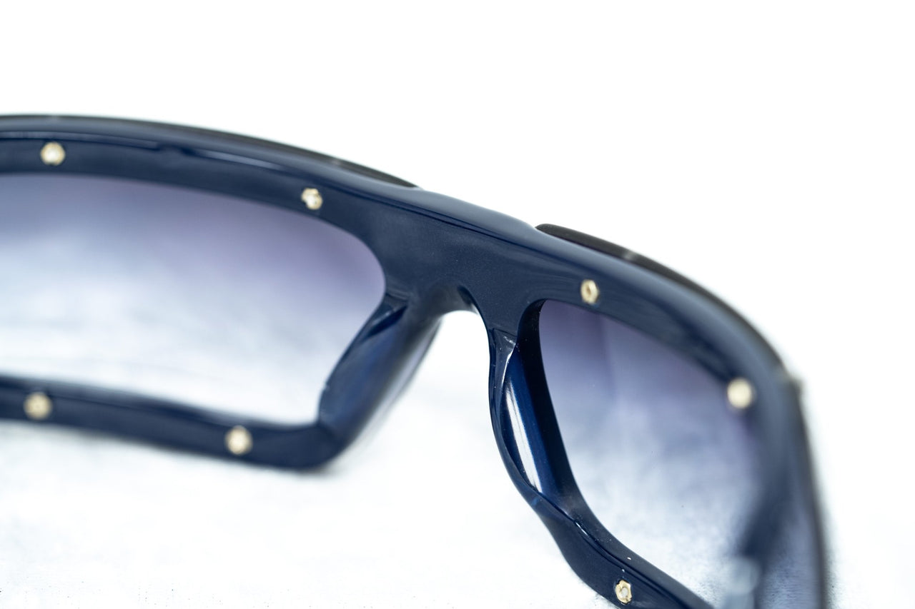 Buddhist Punk Sunglasses Rectangular Navy With Grey Graduated Lenses Category 2 6BP2C4NAVY - Watches & Crystals