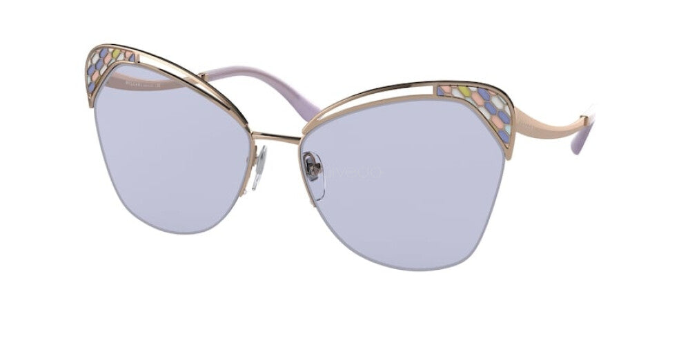 Bvlgari Women's Sunglasses Butterfly Gold and Lilac BV6161 20141A