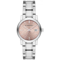 Thumbnail for Burberry Ladies Watch Check Stamped Pink BU9124 - Watches & Crystals