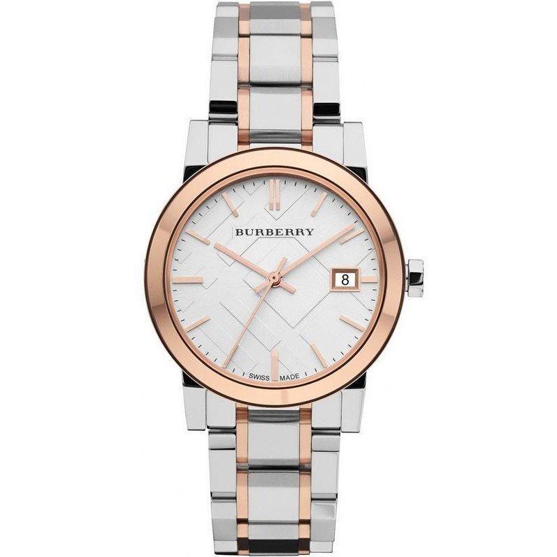 Burberry watch women's silver Clearance