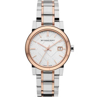 Thumbnail for Burberry Ladies Watch Check Stamped Two Tone BU9105 - Watches & Crystals