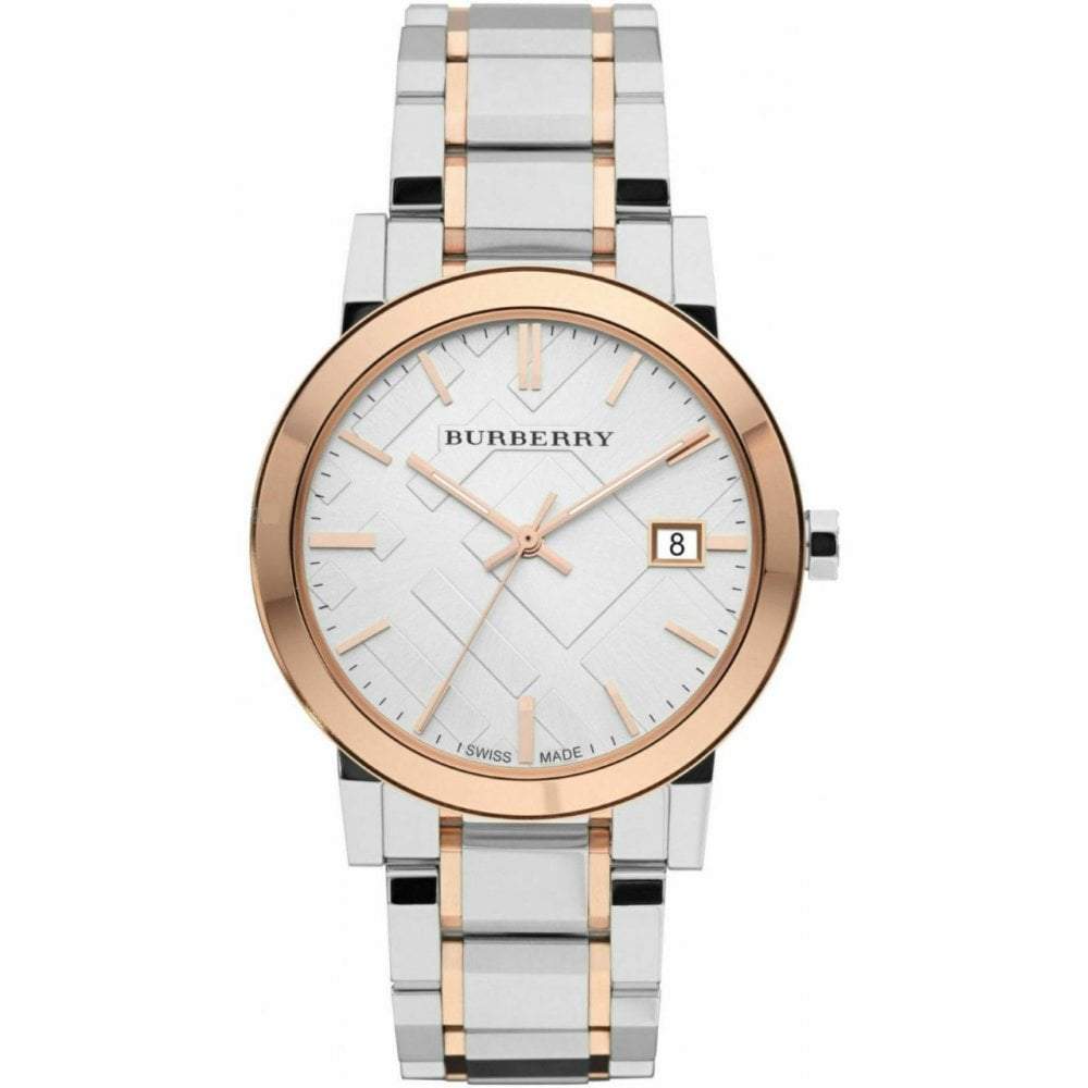 Burberry Unisex Watch The City 38mm Two Tone Rose Gold BU9006 – Watches ...