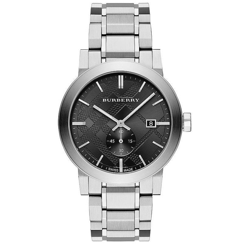 Black burberry watch men's Clearance