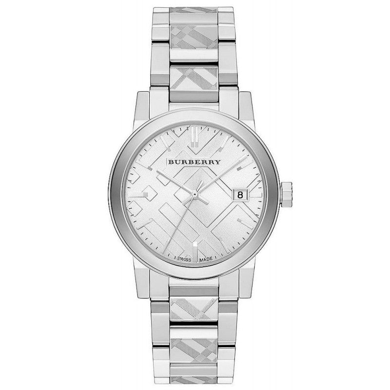 Silver burberry watch women's Clearance