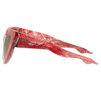 Thumbnail for Charlotte Olympia Sunglasses Cat Eyes Red Clear Feather CO1C2SUN - Watches & Crystals