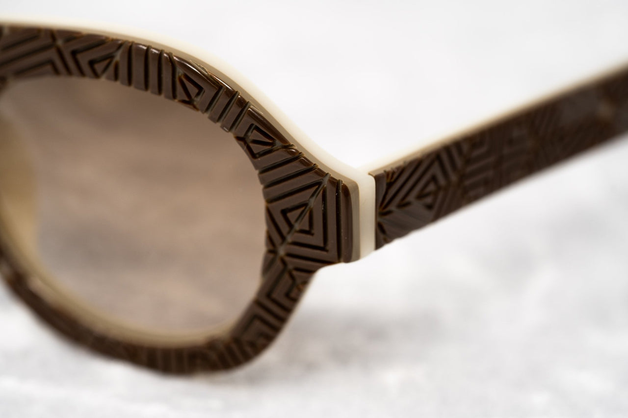 David David Sunglasses Oval Solid Brown Mink Cream With Brown Lenses Category 3 9DAVID1C4BLACKMINK - Watches & Crystals