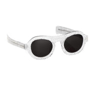 Thumbnail for David David Sunglasses Oval Solid White Crystal With Dark Grey Lenses Category 3 9DAVID1C2WHITE - Watches & Crystals