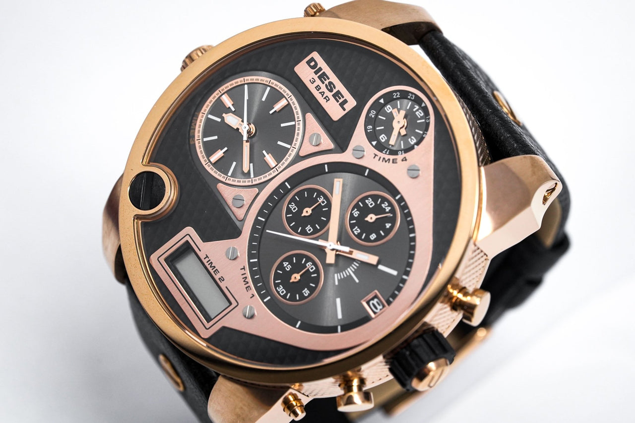 Diesel Men's Chronograph Watch Big Daddy Rose Gold – Watches & Crystals