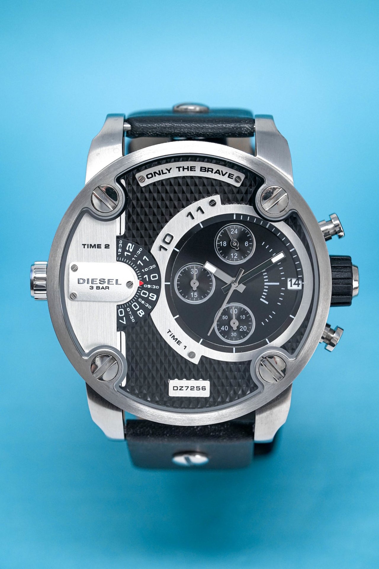 Diesel Men's Chronograph Watch Little Daddy Silver Black - Watches & Crystals