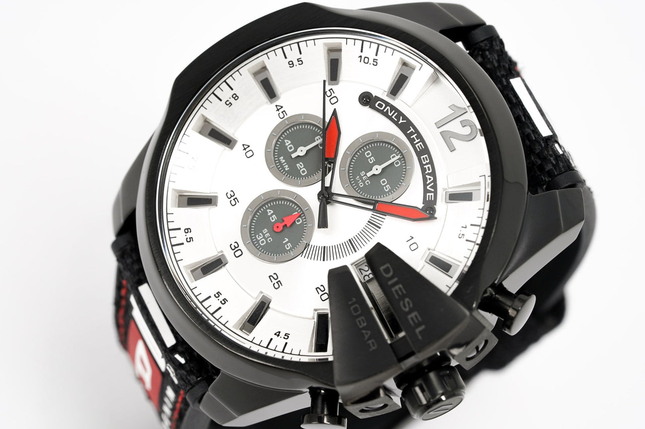 Diesel Men\'s Chronograph Watch Mega Chief Black Grey DZ4512 – Watches &  Crystals