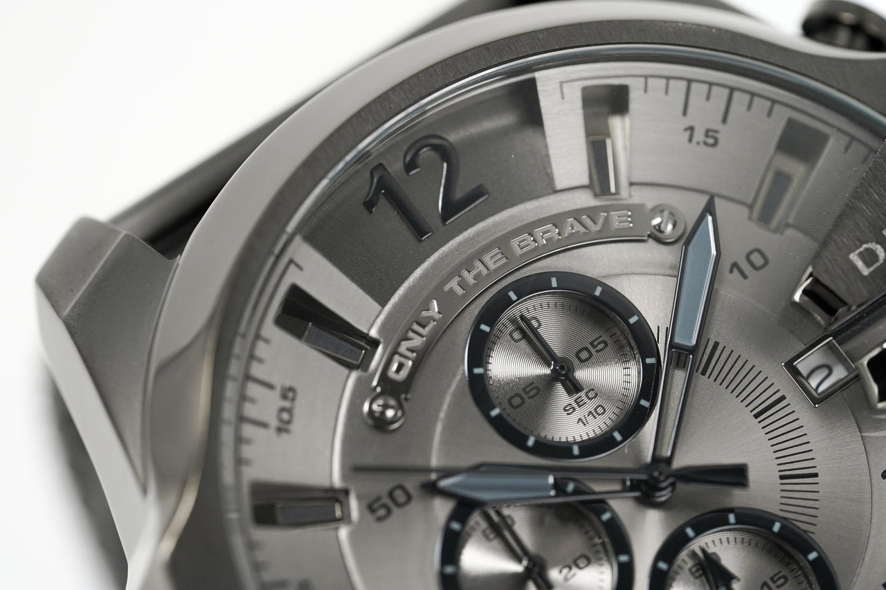 Diesel Men's Chronograph Watch Mega Chief Gunmetal Mesh - Watches & Crystals