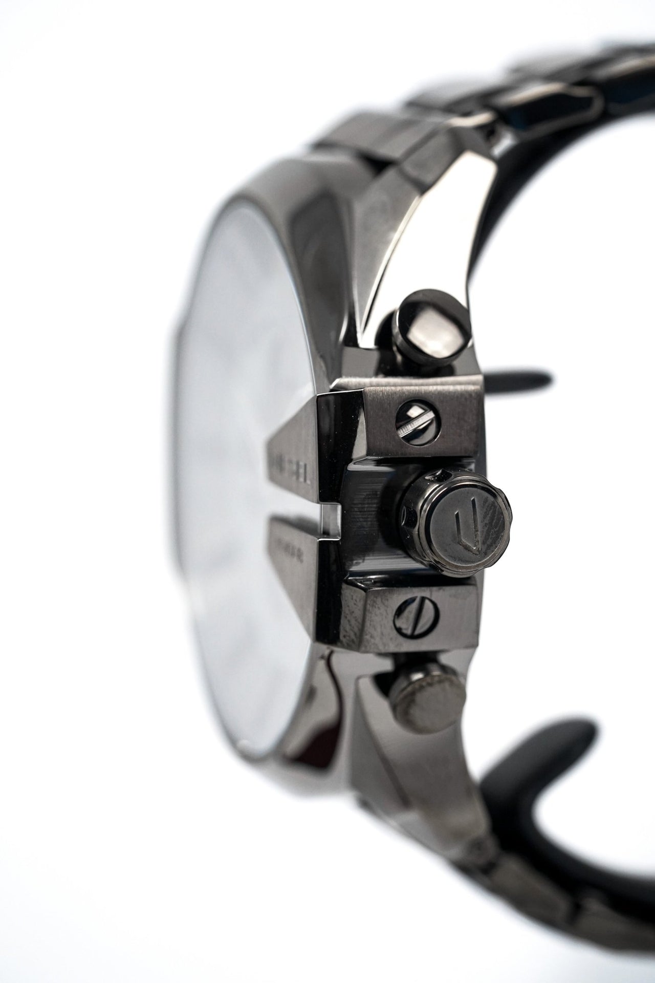 Diesel Men's Chronograph Watch Mega Chief IP Gun Metal - Watches & Crystals