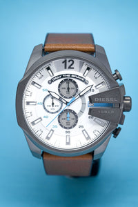 Thumbnail for Diesel Men's Chronograph Watch Mega Chief White Brown - Watches & Crystals