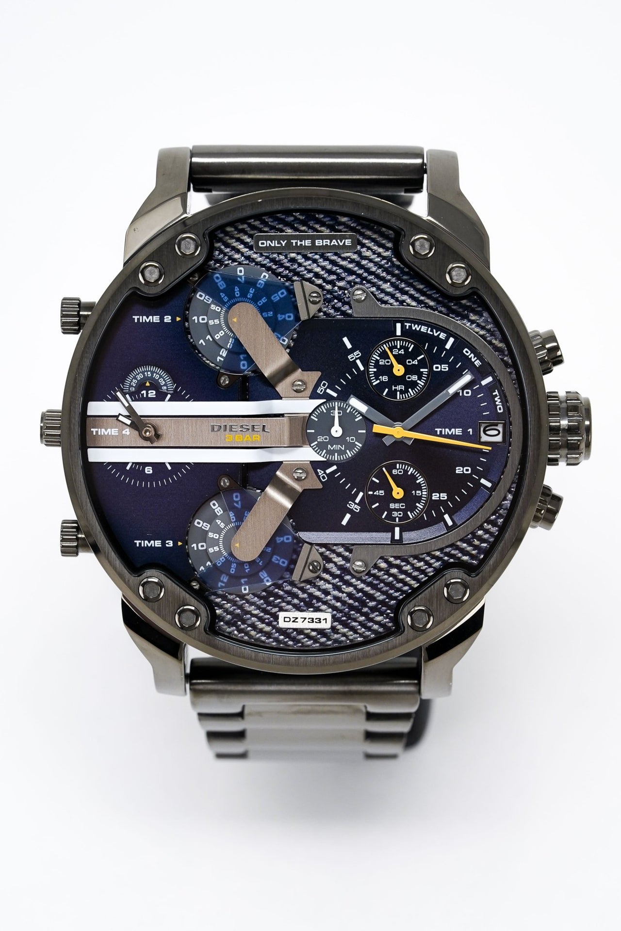 Diesel Men's Chronograph Watch Mr Daddy 2.0 Black Blue DZ7331 - Watches & Crystals