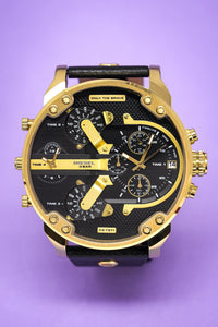 Thumbnail for Diesel Men's Chronograph Watch Mr Daddy 2.0 Black Gold - Watches & Crystals