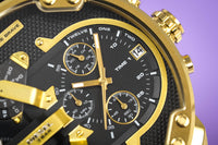 Thumbnail for Diesel Men's Chronograph Watch Mr Daddy 2.0 Black Gold - Watches & Crystals