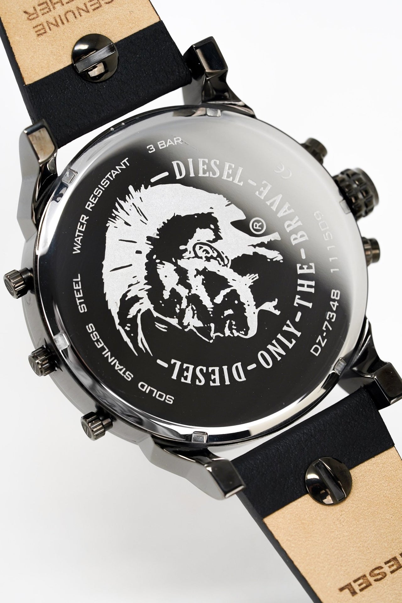 Diesel Men's Chronograph Watch Mr Daddy 2.0 Black Gold DZ7348