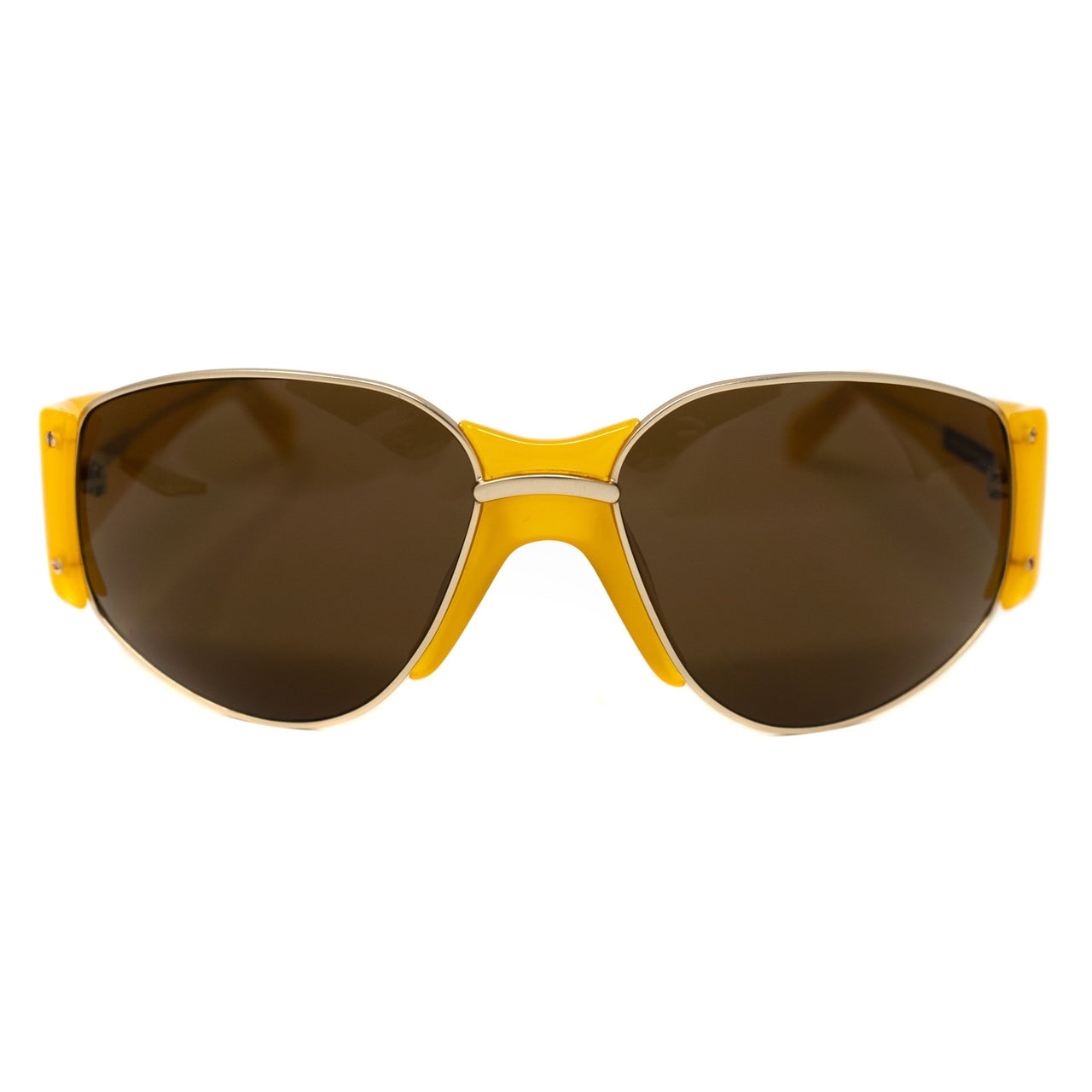 Eley Kishimoto Sunglasses Oversized Mustard Gold With Brown Lenses 5EKC1 - Watches & Crystals