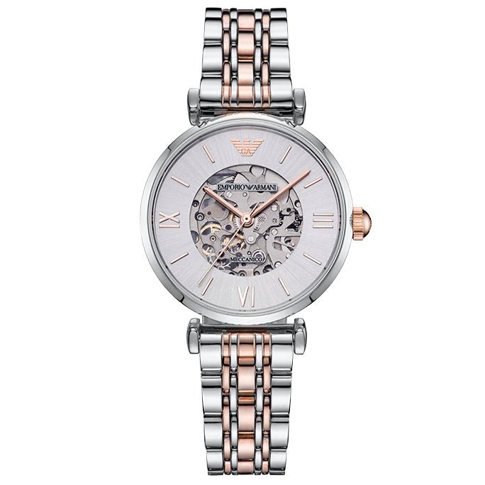Emporio Armani Ladies Automatic Watch Meccanico Skeleton AR1992 - Watches & Crystals