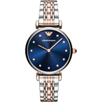 Thumbnail for Emporio Armani Ladies Automatic Watch T-Bar Gianni Blue AR11092 - Watches & Crystals