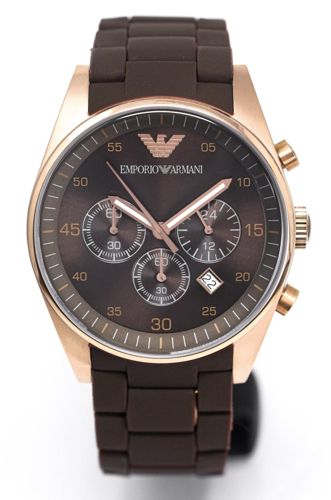 Emporio Armani Ladies Chronograph Watch Brown AR5891 - Watches & Crystals