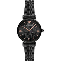 Thumbnail for Emporio Armani Ladies T-Bar Gianni Watch Black Plated AR11245 - Watches & Crystals