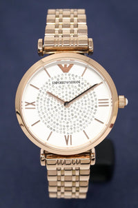 Thumbnail for Emporio Armani Ladies T-Bar Gianni Watch Rose Gold Plated AR11244 - Watches & Crystals