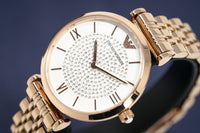 Thumbnail for Emporio Armani Ladies T-Bar Gianni Watch Rose Gold Plated AR11244 - Watches & Crystals