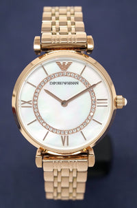 Thumbnail for Emporio Armani Ladies T-Bar Gianni Watch Rose Gold Plated AR1909 - Watches & Crystals