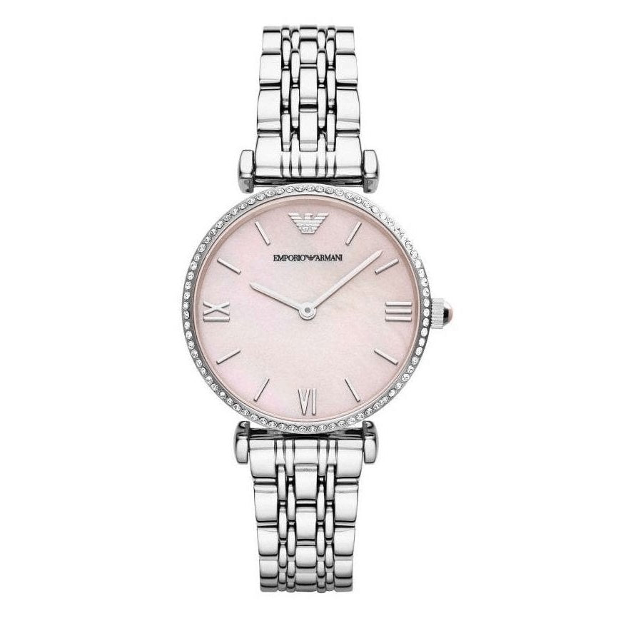 Emporio Armani Ladies Watch Gianni T-Bar Pink AR1779 - Watches & Crystals