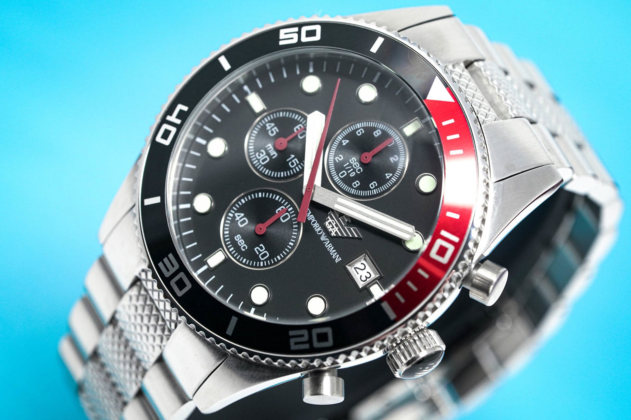 Emporio Armani Men's Chronograph Watch Black AR5855 - Watches & Crystals