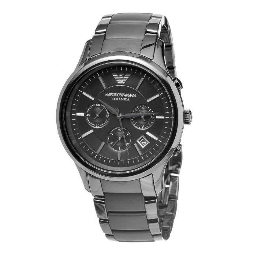 Emporio Armani Men's Chronograph Watch Ceramica Black AR1452 - Watches & Crystals