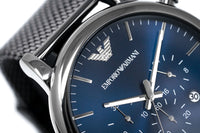 AR1979 Crystals Gunmetal Watches Men\'s Chronograph Watch Armani – & Emporio