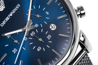 Emporio Armani Men\'s Chronograph Watch Gunmetal AR1979 – Watches & Crystals