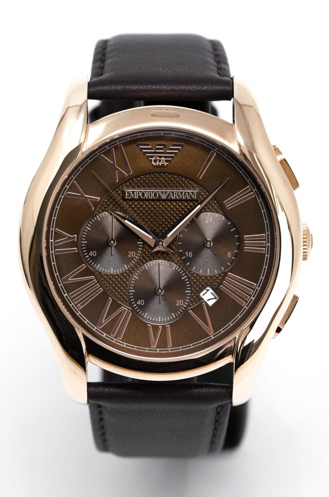 Emporio Armani Men's Chronograph Watch Rose Gold PVD AR1701 - Watches & Crystals