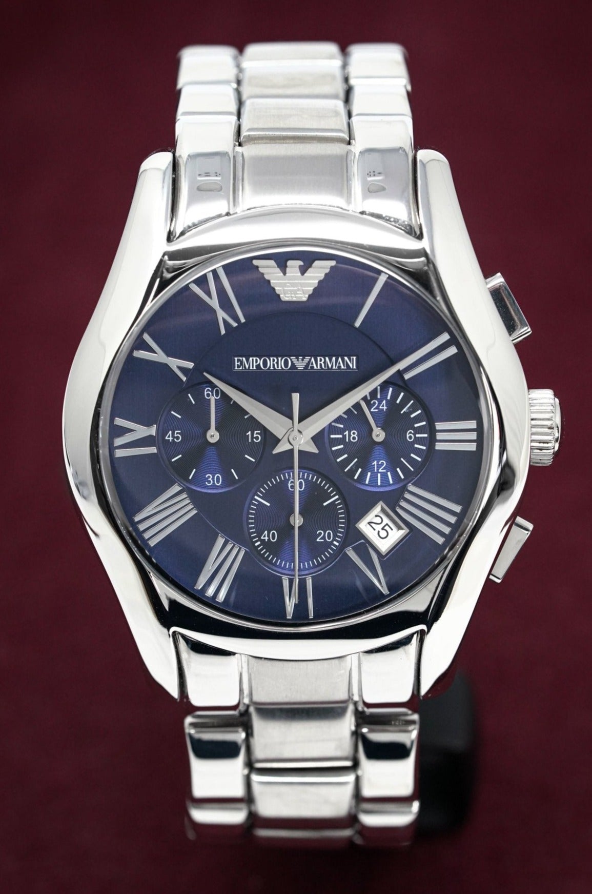 Emporio Armani Men's Chronograph Watch Silver AR1635 - Watches & Crystals