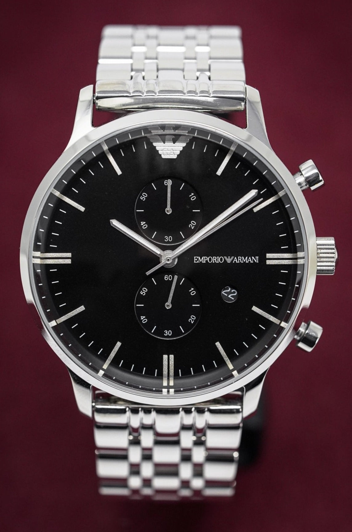Emporio Armani Men's Chronograph Watch Steel AR0389 - Watches & Crystals