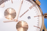 Thumbnail for Emporio Armani Men's Classic Gianni Chronograph Watch Rose Gold Plated AR0398 - Watches & Crystals