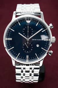 Thumbnail for Emporio Armani Men's Gianni Chronograph Watch Blue AR80013 - Watches & Crystals