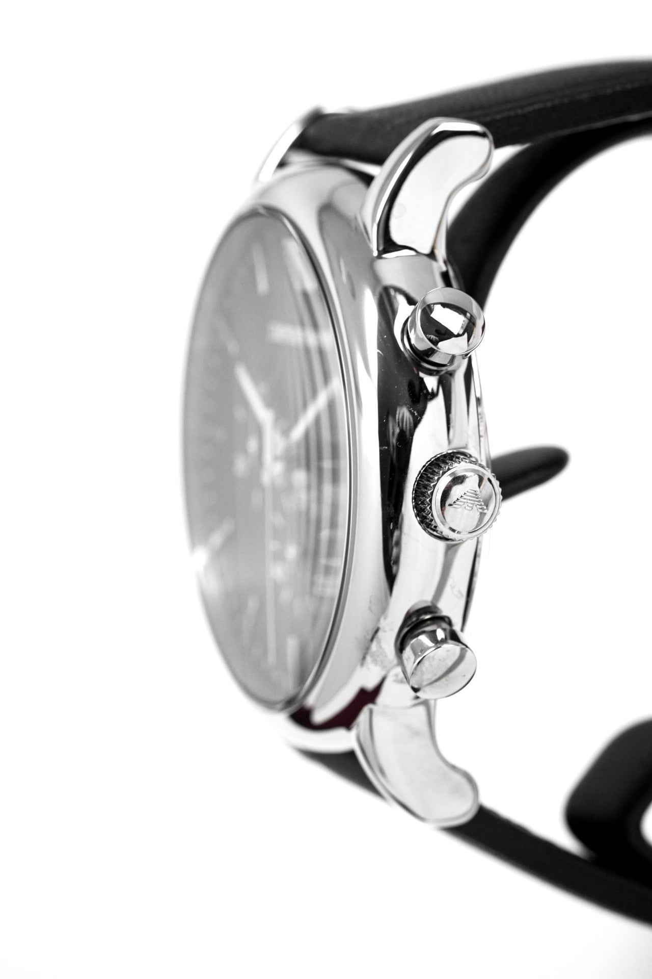 – Crystals Armani Men\'s AR1828 Luigi & Watches Emporio Chronograph Watch