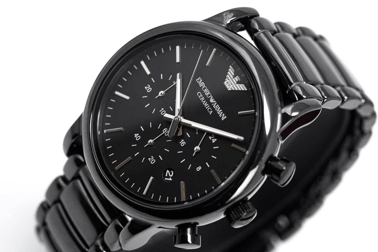 Emporio Armani Men's Luigi Chronograph Watch Black Ceramic AR1507 - Watches & Crystals