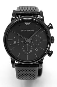 Thumbnail for Emporio Armani Men's Luigi Chronograph Watch Black PVD AR1737 - Watches & Crystals