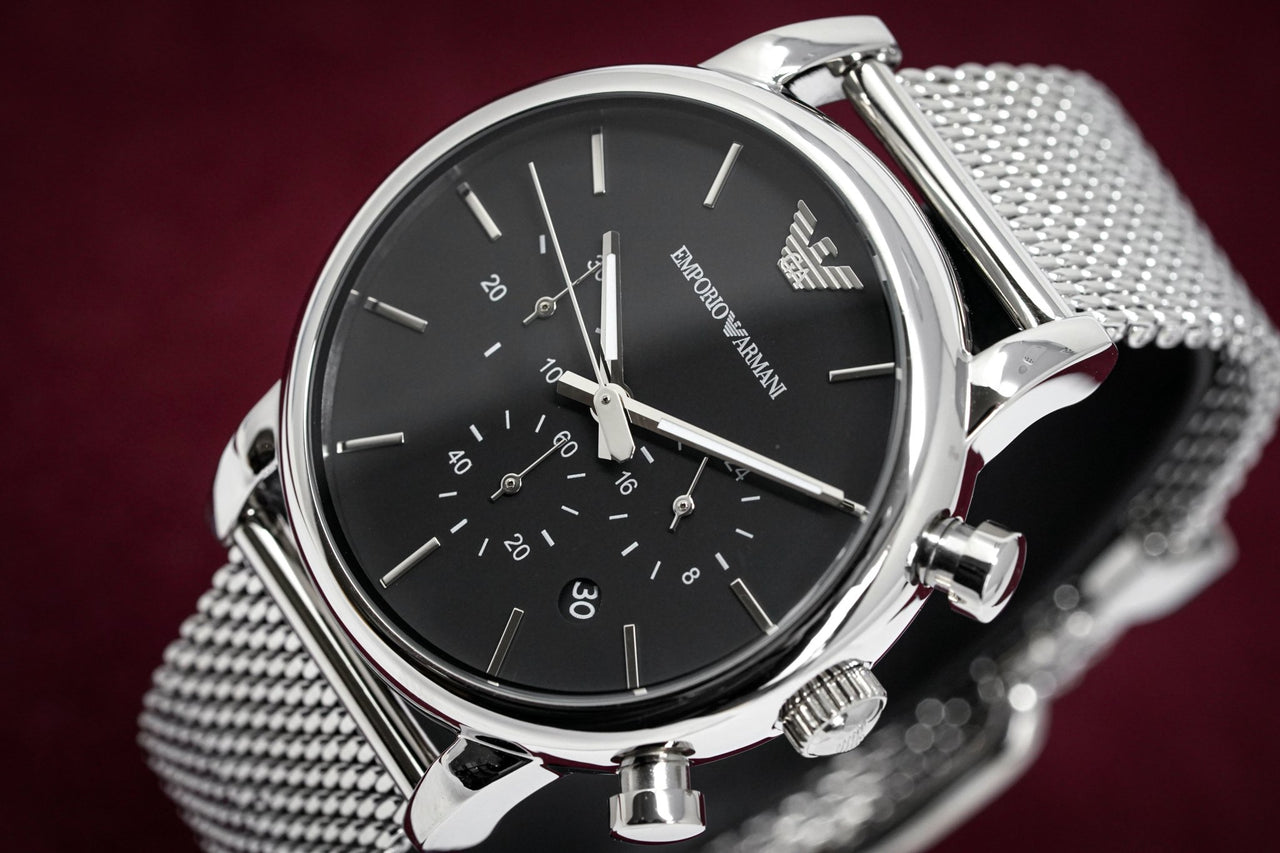 Emporio Armani Men's Luigi Chronograph Watch Mesh AR1808 - Watches & Crystals