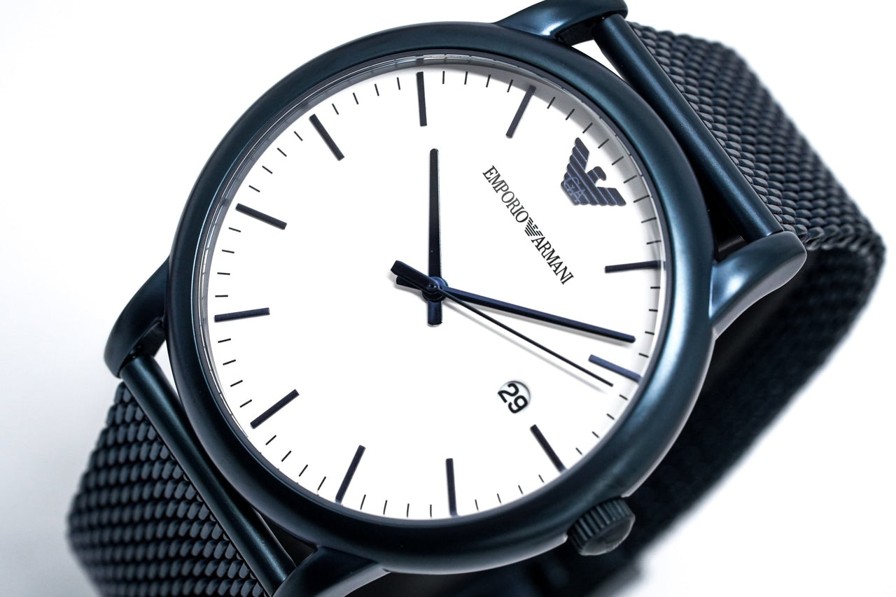 Emporio Armani Men's Luigi Watch Blue PVD AR11025 - Watches & Crystals