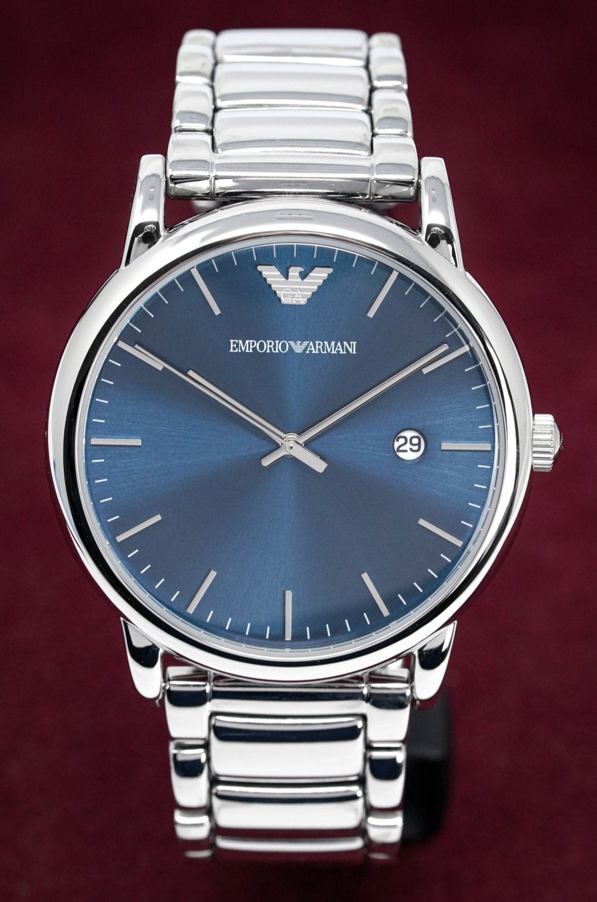 Emporio Armani Men's Luigi Watch Steel Blue AR11089 – Watches